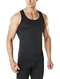 Tesla TM-MUN04-BLK_Small Men's Sleeveless Muscle Tank Top Cool Dry Compression Baselayer MUN04