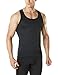 Tesla TM-MUN04-BLK_Small Men's Sleeveless Muscle Tank Top Cool Dry Compression Baselayer MUN04