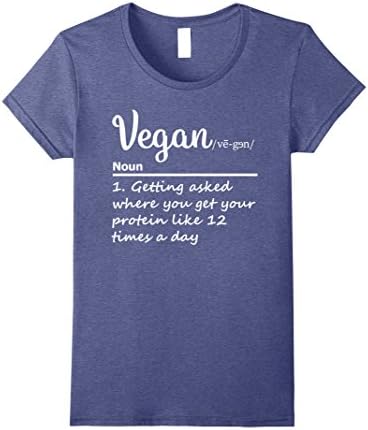 Womens Vegan Definition T-Shirt XL Heather Blue