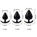 Anal Plug Silicone Butt Plug,Riodong Anal Sex Toys in Black (Three-piece Suit)