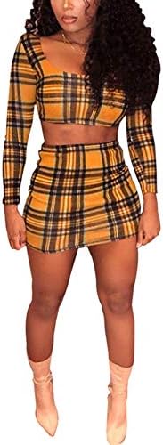 Women Two Piece Outfit Dress Suit Crop Top PU Leather Bodycon Mini Skirt Set Party Clubwear