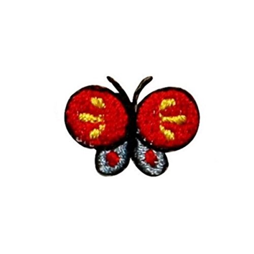 ID 2335C Lot of 3 Tiny Butterfly Patches Insect Bug Embroidered Iron On Applique