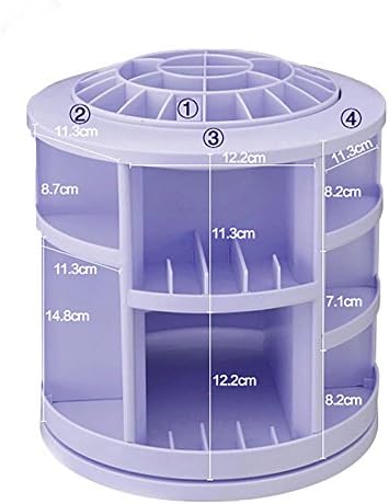 OrgaSpace Cosmetic Makeup Storage Organizer Case 360 Degrees (Purple)