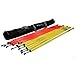 Rugged Soccer Professional Quality Speed and Agility Training Poles - Set of 12 Poles with Carrying Bag