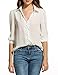 Zeagoo Women Long Sleeve Button Down Chiffon Blouse Shirt Solid Top
