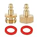 Litorange Lead-Free Brass Winterize Sprinkler Systems: Air Compressor Hose Water Faucet Blow Out Adapter Fitting For RV, Travel Trailer, Boat & Camper（a couple）