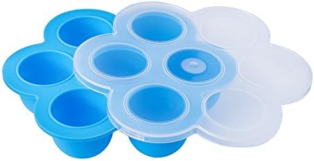 YiTai Silicone Egg Bites Molds for Instant Pot Accessories,Fits 5,6,8 qt Pressure cooker, Reusable Storage Container- Baby Food container-Freezer Tray-Blue