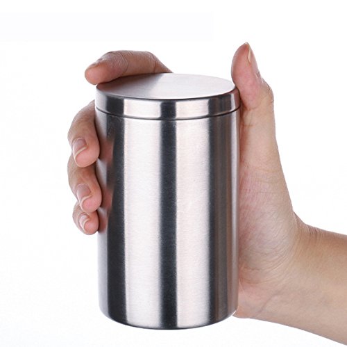 Groupcow 2.5 x 4.1 Inch High Quality Cigarette Can, High Capacity Stainless Steel Storage Tank, Cigarette Case For 100mm (Silver)