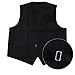 EGC1B08B-XL Dim Grey Black Patterned Romance For Wedding Waistcoat Woven Microfiber Wedding Mens Vest X-Large Vest By Epoint