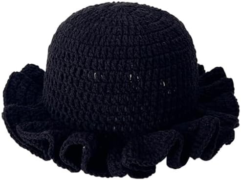 Amazon.com: XYIYI Beige Women Crochet Bucket Hat Knit Handmade