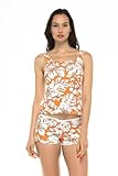 Private Island Hawaii Women UV Rash Guard Tankini Top Under Bra, UPF50+ Outdoor Yoga