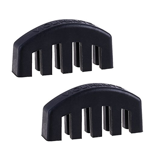 image for CM COSMOS 2 Pcs Easy to Use Rubber Violin Fiddle Practice Mute Silence