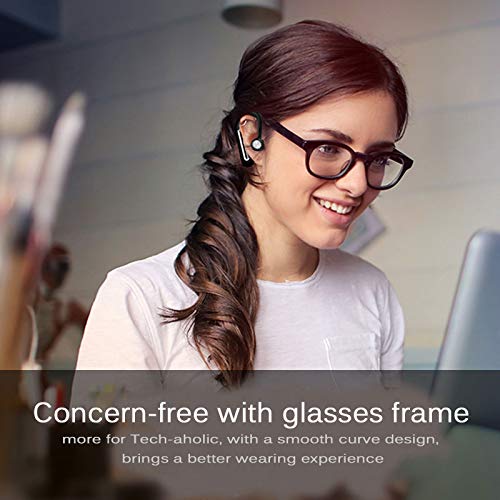 SLUB True Wireless Bluetooth 4.2 Single Waterproof Earbud with Lightweight Microphone HD Stereo 15 Hours Play Time Noise Cancelling Ear-Hook Sport Headset for Cell Phone(Black)