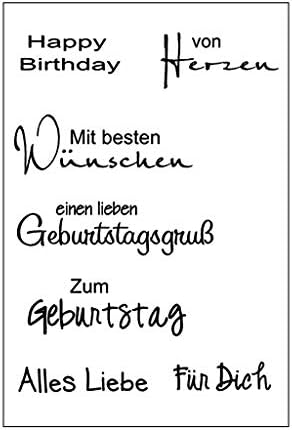ShapeW German Words DIY Silicone Clear Stamp Cling Seal Scrapbook Embossing Album Decor