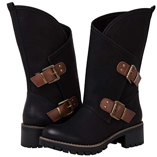 GLBALWIN Women's 18YY01 Black Fashion Boots