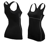 Women's Sports Gym Running Base Layer Tights Vest Sleeveless Compression Shirt