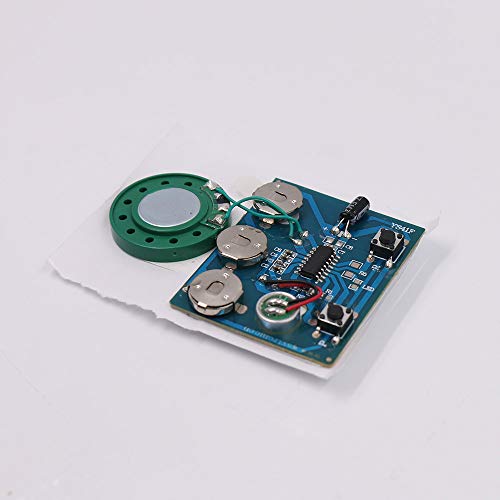 Button Activated Voice Recorder Sound Chip Module with MIC Recordable Button Cell Battery Powered for DIY Birthday Christmas Greeting Card Musical Audio Cards Gift Box (Button Control) - Thumbnail 4