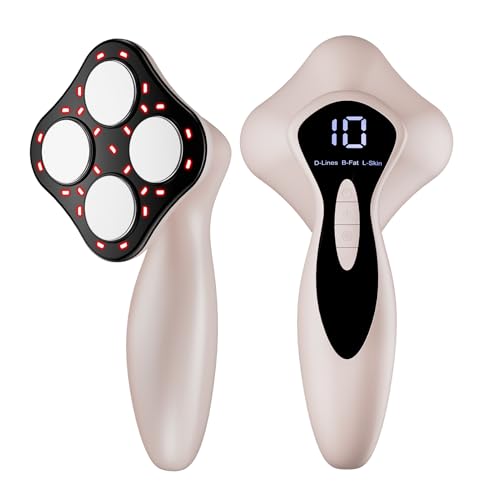 Cellulite Massager Massage Lipedema Massager Anti Cellulite, Proven Effectiveness, Wireless Unisex Massager for Waist, Abdomen, Buttocks, Arms, Legs, Back (Rose Gold)