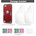 iPod Touch 7 Armor Case with 2 Screen Protectors, IDweel 3 in 1 Hard PC Case + Silicone Shockproof for Kids Heavy Duty Hard Case Armor Cover for 2019 iPod Touch 7th/6th/5th Gen, Red+Gray