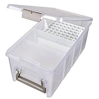 ArtBin 6934AB Satchel with Marker Tray, Art & Craft Organizer, Polypropylene Plastic Storage Case, 15.25 x 8 x 6.25, Translucent