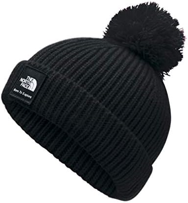 north face baby box logo pom beanie