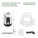 Water Bottle Pump, Puhibuox USB Charging Universal Electric 5 Gallon Water Dispenser, Waterproof LED Button Automatic Drinking Water Jug Pump for 2-5 Gallon Water Jug, Plus 3 Silicone Hoses (White)