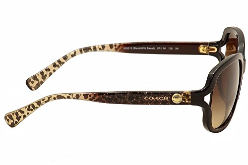 Coach Womens L149 Sunglasses (HC8169) Black/Brown Plastic - Non-Polarized - 57mm