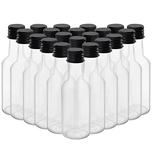Belle Vous Small Liquor Bottles (24 Pack) Reusable Plastic 150ml (5