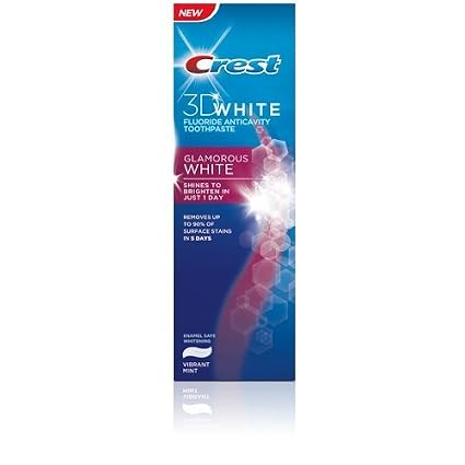 Crest 3D White vibrant White glamorous White anticavity toothpaste (037000812807)