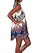 PAKULA Women's Sleeveless Vintage Printed Ethnic Style Casual Dress, Blue, Large