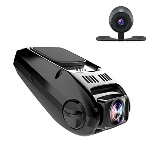 APEMAN Dash Cam 1080P Telecamera Nascosto Auto con angolo visuale di 170 gradi, di sicurezza per cruscotto auto con obiettivo doppio
