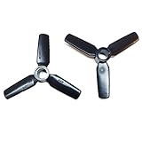 Lego Parts: Airplane/Helicopter Propeller 3 Blade - 5 Diameter (Service Pack of 2 - Black)