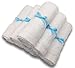 Bamboo Baby Washcloths Soft Organic White 6 Pack for Bathing and Skin Care