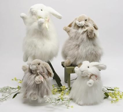 Amazon Com Stuffed Brair Patch Long Haired Tan Bunny Rabbit Toys