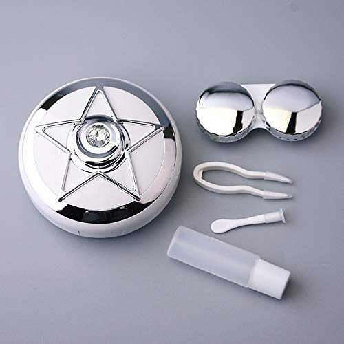 ZHU YU CHUN Cute Contact Lens Case Travel Portable Contact Lens Box Container Holder with Mirror (Pack of 3)