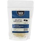 Herb Affair Clear Empty Gelatin Capsules Size 3 - 1000 Count – Holds 150-300mg - Great For Small Dogs and Kids Medication - Works With Most Capsule Fillers