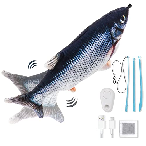 Electric Floppy Fish Cat Toy 11", USB Chargeable Interactive Catnip Toy