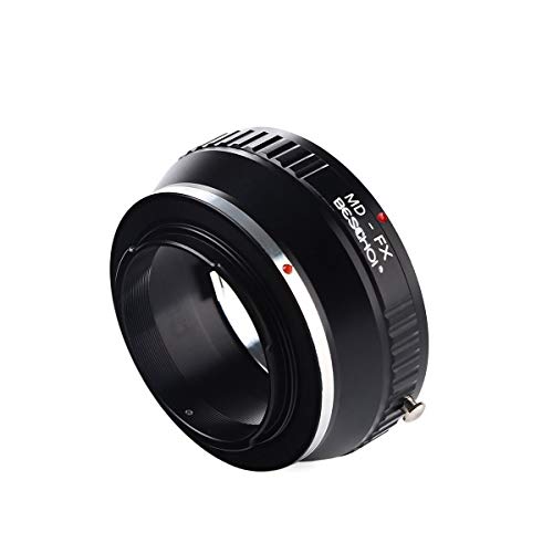 Beschoi Bague adaptation Objectif Anneau MD-FX à Caméra en Métal pour Monter Les Objectifs Minolta MD MC Rokkor pour Fujifilm X Mount Fuji X-Pro1 X-M1 X-E1 X-E2 M42 X-T1