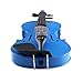 ADM 4/4 Full Size Handcrafted Solid Wood Student Acoustic Violin Starter Kit(with Violin Hard Case, Bow, Extra Strings, Rosin, Bridges, Polishing Cloth), Popular Violin Package for Beginners, Blue