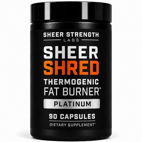 Sheer Strength Labs Burner for Men - Clinically Backed Dose, Strongest Formula - Made in USA - Premium Blend of Rauwolscine, L-Carnitine, Capsaicin. 30 Servings
