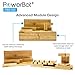 PowerBot PB5100 40Watt 8Amp 5 USB Port Rapid Charger Universal Desktop Charging Station w/ Bamboo Finish, Multi Device Charging Dock, Organizer Stand for Tablets, Apple Watch, Smartphones up to 5.7