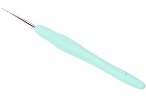 Metal Knitting Needle Crochet Hooks Tool with Soft Rubber Handle Sewing for Mother Grandmother Felting