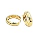 14k Yellow OR White Gold 3mm Thickness Huggie Earrings (12 x 12 mm)