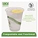 ECO PRODUCTS GreenStripe Clear Compostable 12oz PLA Plastic Cups, Case of 1000, Disposable Renewable Plant-Based Cold Cups, For Cold Drinks & Snacks, BPI Certified, ASTM Compliant.