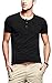 iLoveSIA Mens Henley T-shirts Round Neck With Short Sleeve