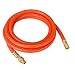 DuRyte Pro 300 PSI Rubber Lead-In Air Hose, Whip Hose with Solid Brass Ball Swivel Fitting - 3/8-Inch by 10-Feet, 1/4 MNPT x 1/4 FNPT primary