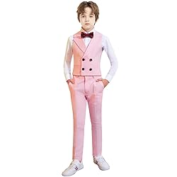 Marvelous World Boys' 5-Piece Formal Vest Suit