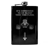 8oz BLACK Take This Flask L1