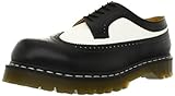 Dr. Martens 3989 Brogue Oxford 5 Eye Brogue,Black/white smooth,4 UK/Women's 6, Men's 5 M US