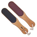 Mintfoot Foot File Set - 2 Pieces - Made of Natural & Sustainable Wood to Exfoliate & Smooth Rough Skin - Dual-Sided for Fine & Course Options